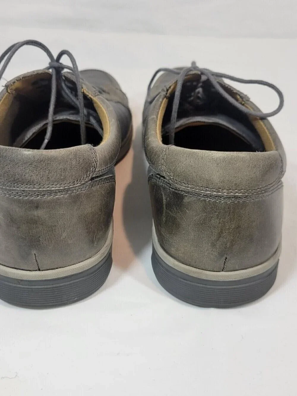Cole Haan Vartan Oxford Shoes Men Size 11 Gray Brown C13397 Canvas Lace Up